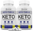 (2パック) Keto Thrive Keto ACVの丸薬1275MG Ketoサポート ブレンドのカプセルはAppleのサイダーのVinegarの余分バージンのオリーブ オイルの粉の緑茶の葉120のカプセルと形成されるケトACVのガミーに代わります