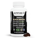 ブラックシードオイル3% Thymoquinone標準化 – 臨床的にスタッド, USPグレード, 冷間プレスニゲラサティバティモキン, 非GMO – 60 Softgels