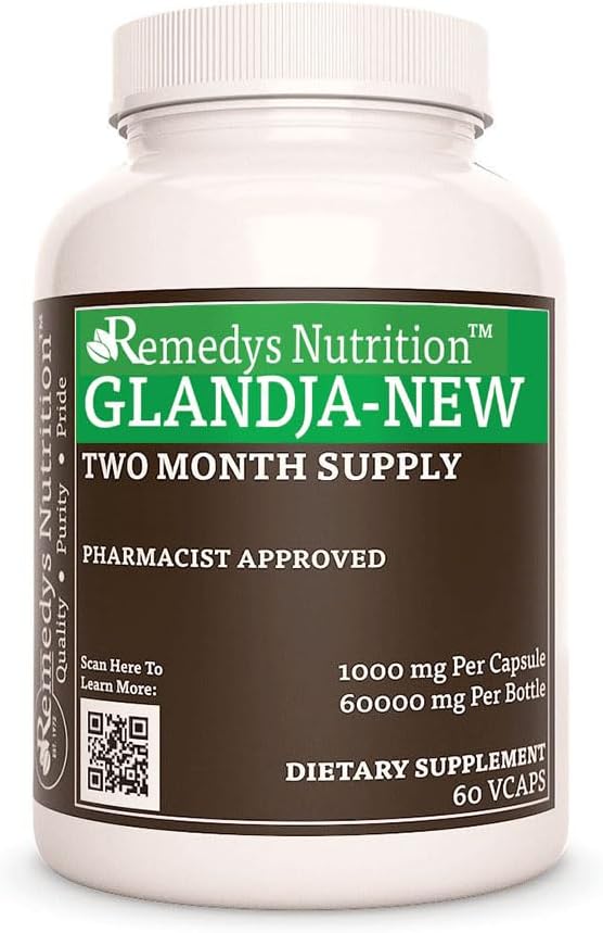 Remedy's Nutrition GlandJa-New | 1,000 mg, 60 ビーガンカプセル 特別ハーブ栄養補助食品