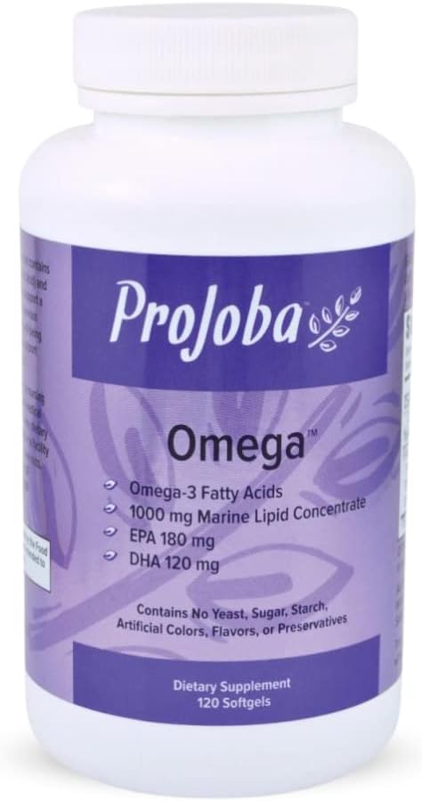 Youngevity Projoba Omega™ - 1000 mg Omega-3 - High-Potency - 180 EPA & 120 DHA to Promote Brain and Heart Health -120 Softgels (Pack of 1)