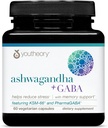Youtheory Ashwagandha + GABA - 有機KSM-66-1,000 mg Ashwagandha&100 mg GABA - コルチゾール、エネルギー、ストレス&メモリサポートサプリメント - 60 ベジタリアンカプセル(30日供給)