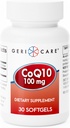 GeriCare CoQ10 100mg Softgels - 高吸収性Co Q 10サプリメント - 男性、女性、高齢者のためのQ10補酵素を簡単に - 1ヶ月の供給、30カウント - 旅行フレンドリー