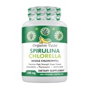 有機VedaのSpirulina及びChlorellaのカプセル、1500mg、300の計算-極度の緑の酸化防止剤、Phycocyanin、アミノ酸が付いているSpirulinaのChlorellaのカプセル-ブーストの免除、エネルギー、サポート消化