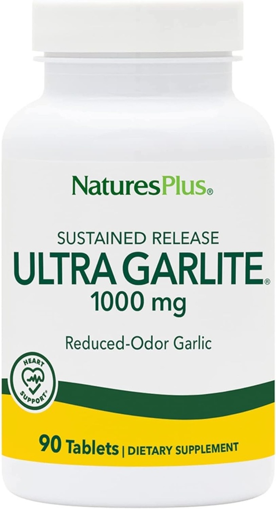 NaturesPlus Ultra Garlite 1000mg - 90錠 - 減らされた臭気ニンニク - 無料のRadical防衛と免疫の健康のための栄養サポート - 持続的なリリース - 90サービング