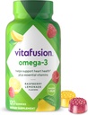 Vitafusion Omega-3 Gummy Vitamins、Berry Lemonade Flavored、心の健康ビタミン(1) Omega 3 EPA / DHAとビタミンA、C、D、E、アメリカのナンバー1ビタミンブランド、60日の供給、120カウント