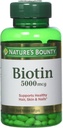 Nature's Bounty Biotin 5000のmcg、60の速い分解のタブレット(2のパック)