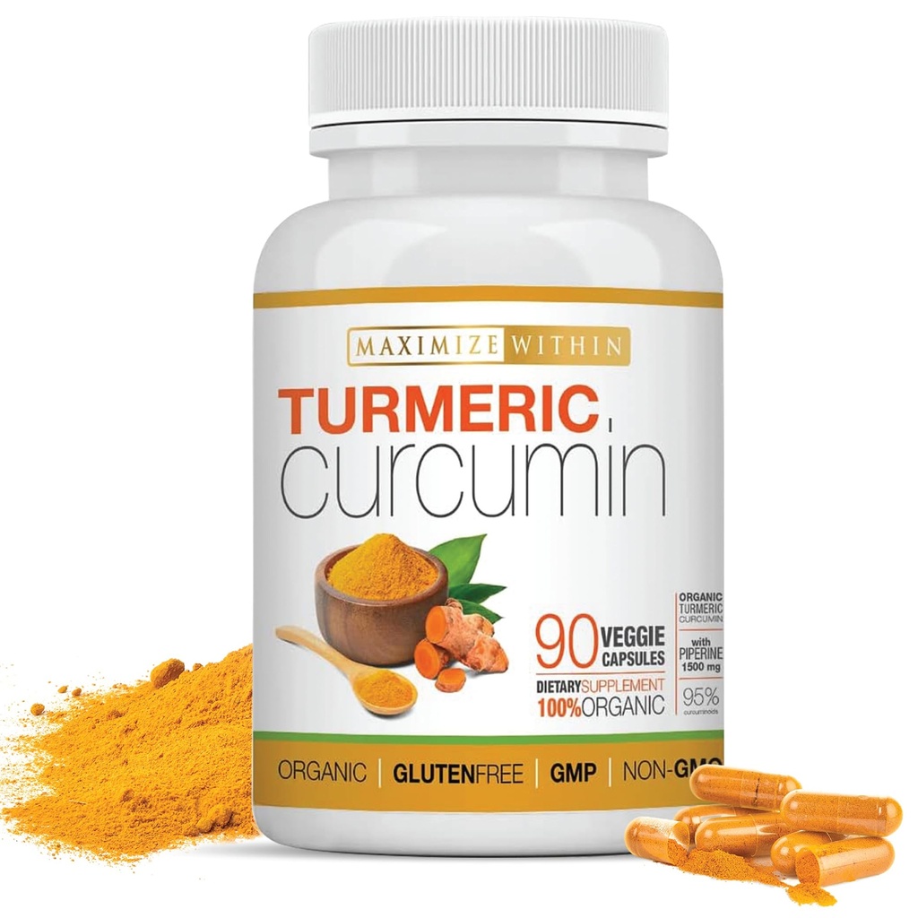 Piperine 1500mg、90の計算が付いているTurmeric Curcumin