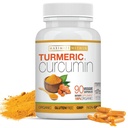 Piperine 1500mg、90の計算が付いているTurmeric Curcumin