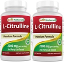 ベストナチュラル L-シトルリン 2000mg/サービング - 非GMO - グルテンフリー - 120錠(120カウント)