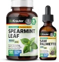 BIO KRAUTER Spearmint 100 カプセル&ソー Palmetto Tincture 2 Fl. Oz.