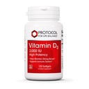 プロトコルビタミンD3 2,000 IU - 免疫サポート、健康な骨および歯 - 120 Softgels