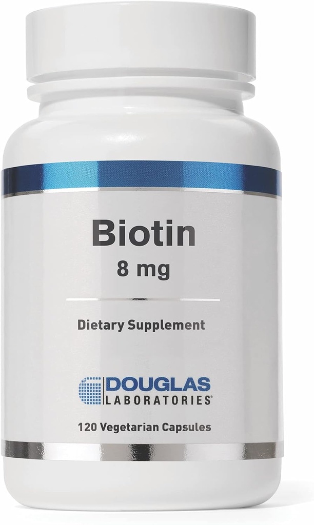Douglas Laboratories Biotin 8 mg | Vitamin B7 to Support Enzyme Production and Nerve Function | 120 Capsules