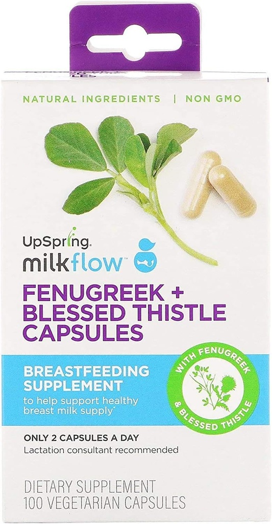 Fenugreek BlessedThistle (100のベジタリアンのカプセル)のミルクの流れのbreastfeeding補足