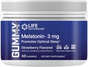 ライフエクステンションガミーサイエンスTMメラトニン(いちご)、3mg、最適な睡眠サポート、ヘルシーサーカディアンリズム、セルラー防衛、グルテンフリー、非GMO、ベジタリアン、60ガミー