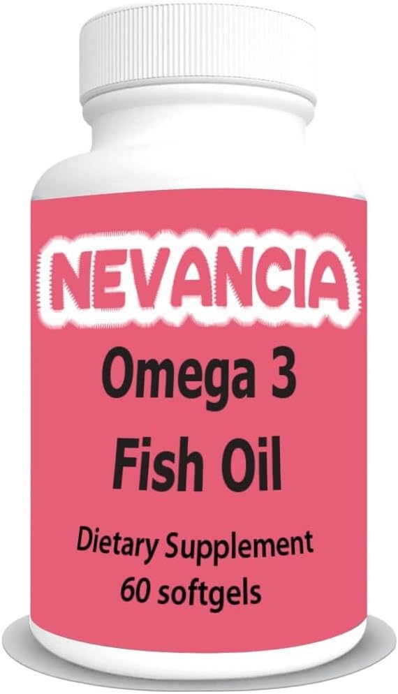 Omega-3 DHA&EPA、1200mg Omega-3、Ultra Potentの魚油高は、心と脳の健康、自然なレモン風味、60Softgelsを促進します