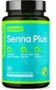LuckTell Senna Plus 15Day Cleanse - ゼンナ、カスカラサグラダ、Psyllium Husk&MCTオイル、Probioticsと自然コロンクレンジング、米国製、30カプセル