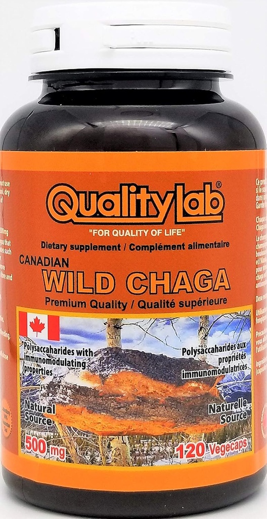 ワイルドチャガサプリメント500mg 120のベッジキャップ(カナダのメイド)