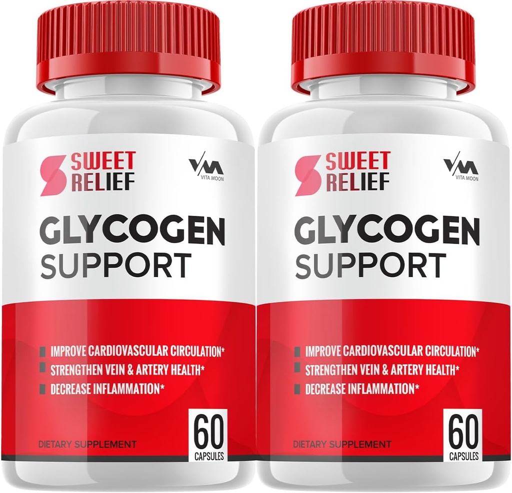 (2パック) SweetRelief Glycogen – 甘いリリーフカプセルクリーナー, SweetReliefピル, 全体的なウェルネスのための高度なフォーミュラ, 甘いリリーフグリコゲンのレビュー, 120 カプセル