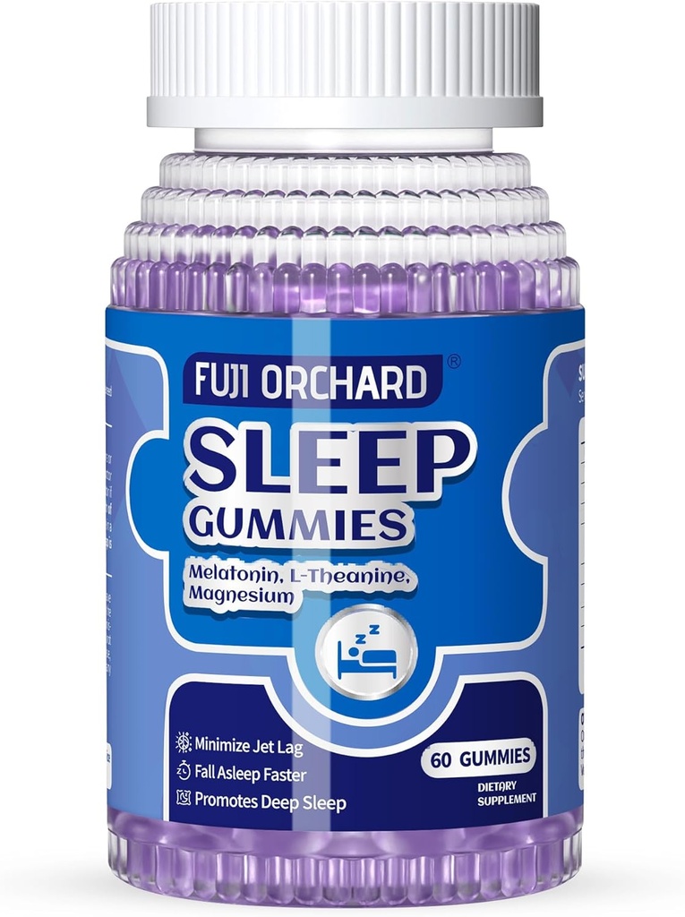 睡眠のガミー、マグネシウム及びL-テアニンが付いている大人のための自然な睡眠のガミー、強さのメラトニンのガミーの睡眠の援助、大人のための60の計算