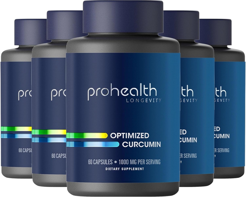 ProHealth ターメリック クルクミン サプリメント: 285 回 より多くのバイオ利用できる - Neuroscientists によって開発されました。 サービングごとの1000のmgの集中されたLongvidaのクルクミンのエキス(びんごとの60 x 500mgカプセル) (6のパック)