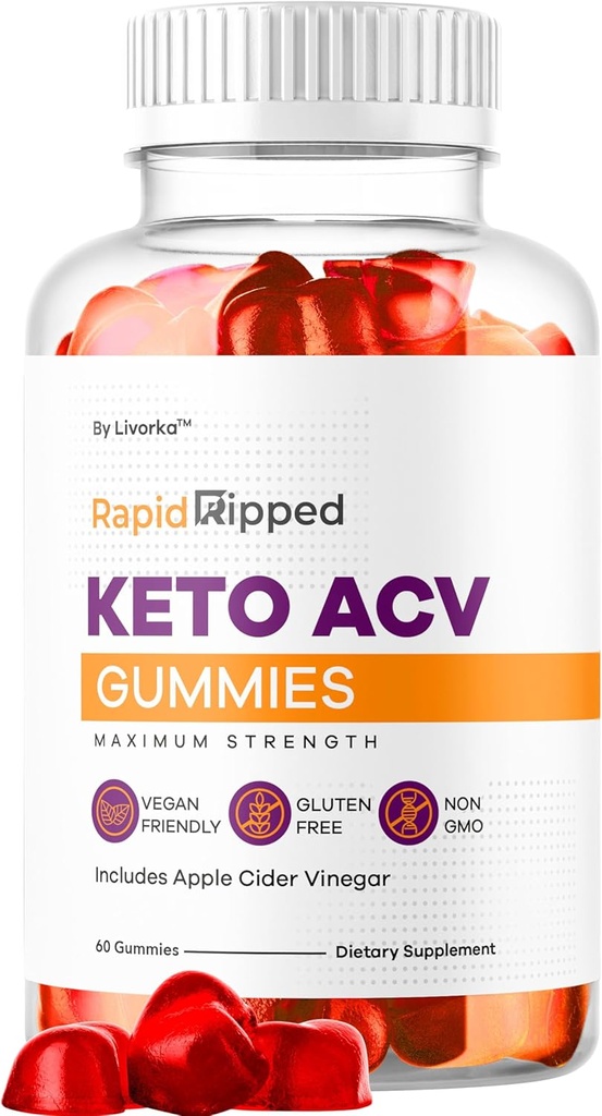 急速な浸されたKeto ACVのグミーの減量サポート、Apple Cider Vinegar Gummyの高度の方式1050MG、すべての自然なGomitasのレビュー、1か月のための60のガミー
