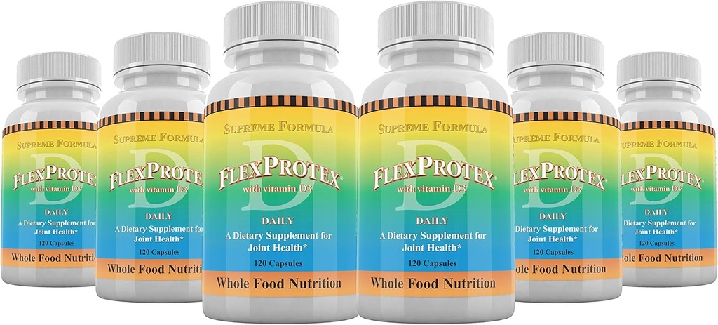 毎日の健康、Flexprotex D 6は720カプセルをびん詰めにします