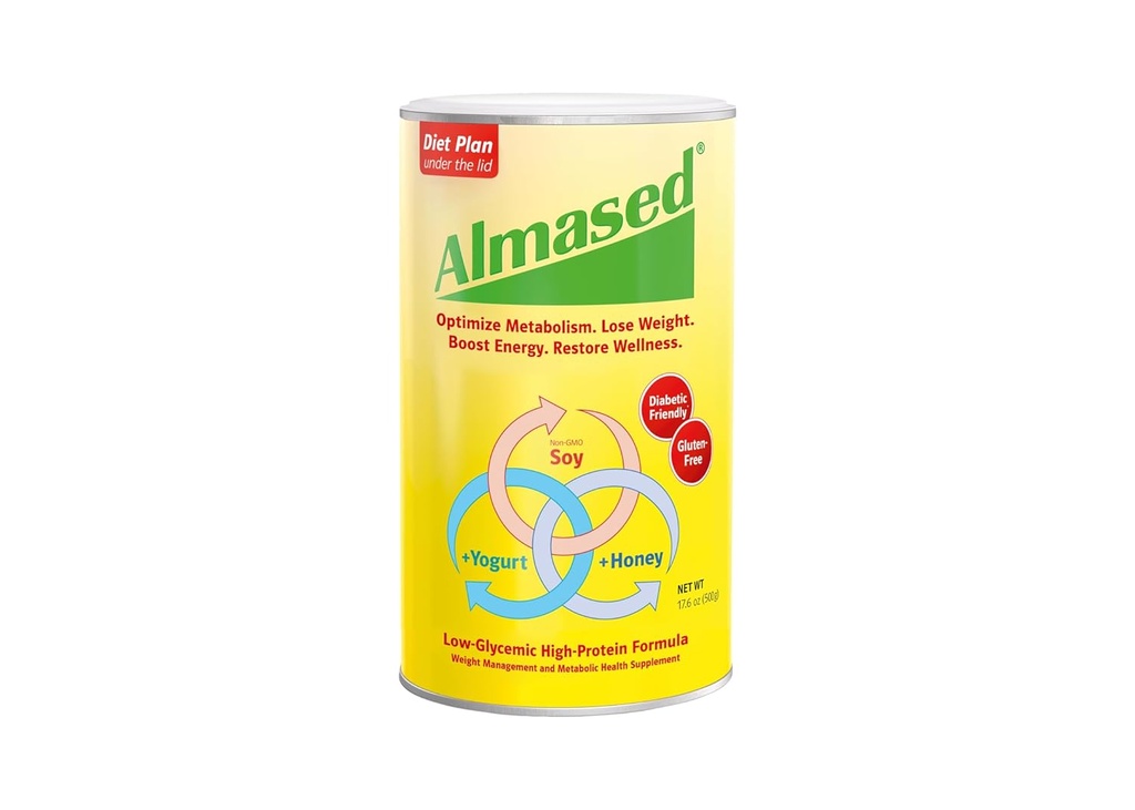 Almasedの食事の取り替えの揺れ-低血糖の高い植物の基盤蛋白質の粉栄養物の重量の健康サポート補足-元の味- 17.6のoz (パッキング3)