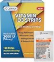 Vitamin D3 Strips 100 Pack| 2000 IU Oral Dissolvable D3 Vitamin Strips | Peppermint Flavor Melts on Your Tongue in 30 Seconds | Boost Immunity & Enhance Mental Focus with Vitamin D3 2000