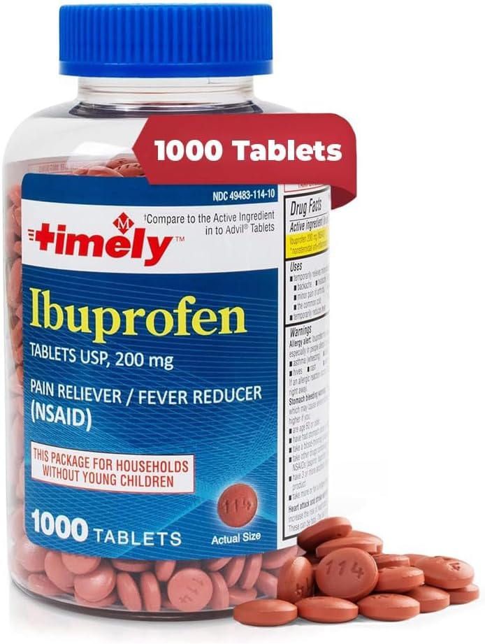 株式会社タイムキャップ LABS 時機を得たIbuprofen 200mg 1000のタブレット-痛みの軽減のタブレットおよびレバーの減力剤-頭痛の軽減のために、月経の痛み、筋肉痛、関節炎の苦痛及びボディ痛み