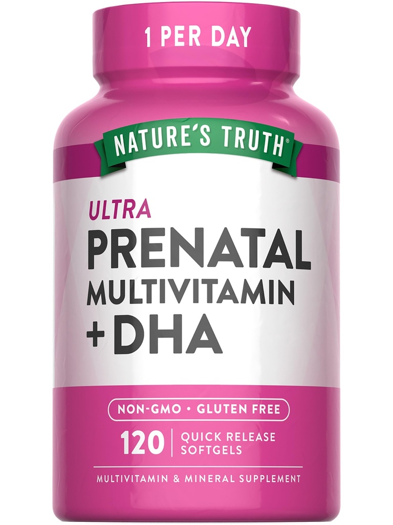 女性のための自然の真理の胎前ビタミン | 120 Softgels | DHAと葉酸の非GMO&グルテンフリーマルチビタミンサプリメント