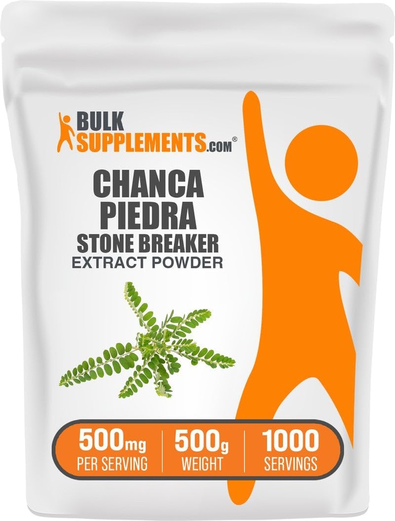 BulkSupplements.com Chanca Piedra Extract Powder - Chanca Piedra Stone Breaker、Kidney Support Supplement - ビーガン&グルテンフリー、500mg/サービング、500g(1.1ポンド)(パッケージ1)