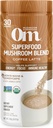 OM MUSHROOM SUPERFOOD Coffee Latte Blend Mushroom Powder, 8.47 Ounce Canister, 30 Servings, Lion's Mane, Cordyceps, Reishi, Chaga, Energy & Mental Clarity Support Supplement