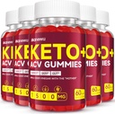 Keto ACVグミー - 1500mg Apple Cider Vinegar with Mother - ビーガン、非GMO、Organic Apple Cider Vinegar Gummies for Women Men、デトックス&クレンジング、5パック