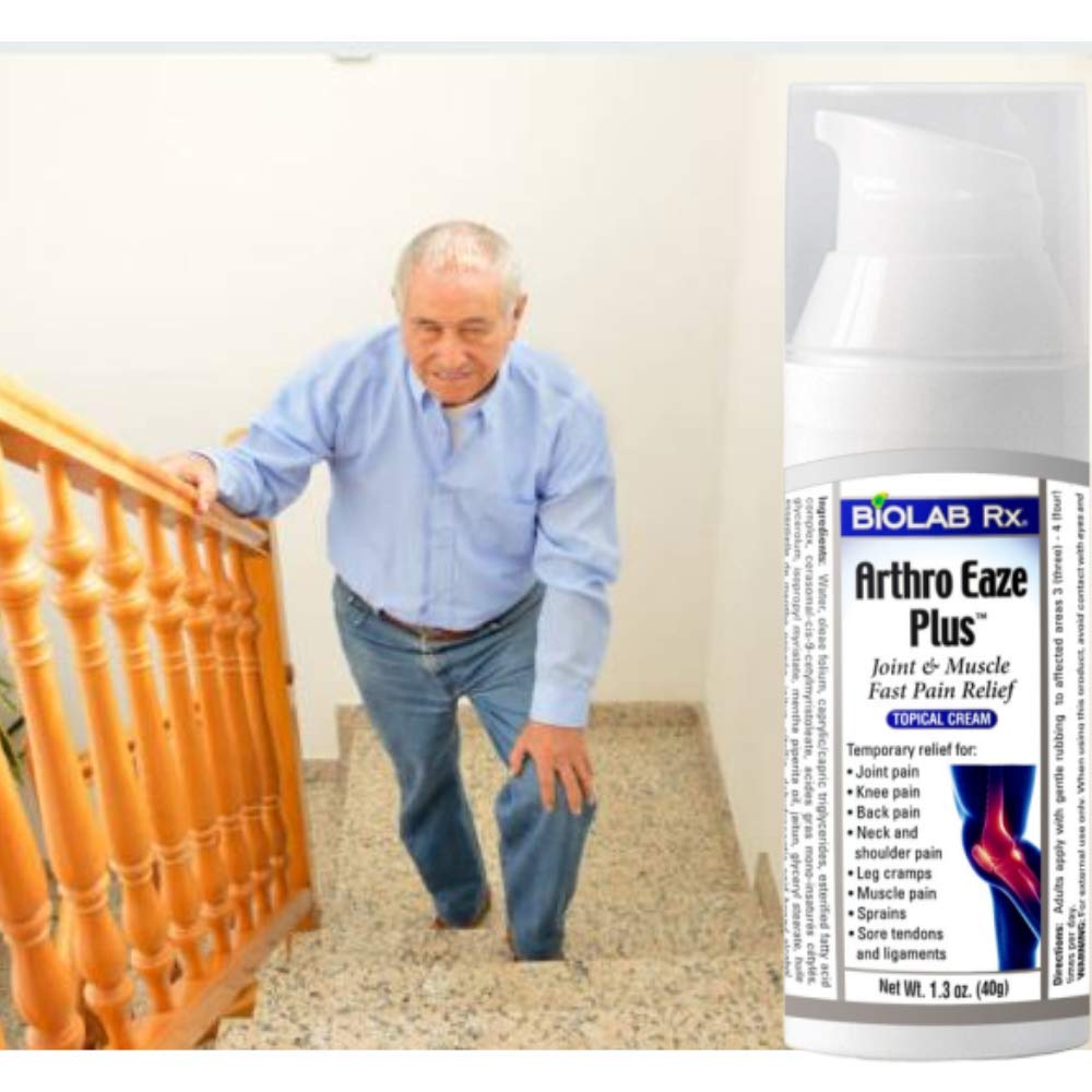 Arthro Eaze Plus - 手、膝、足、背中、首、手首と手首の関節の痛みのための関節炎痛みの軽減クリーム - 関節炎、腱炎のための高速作用、非脂質症。