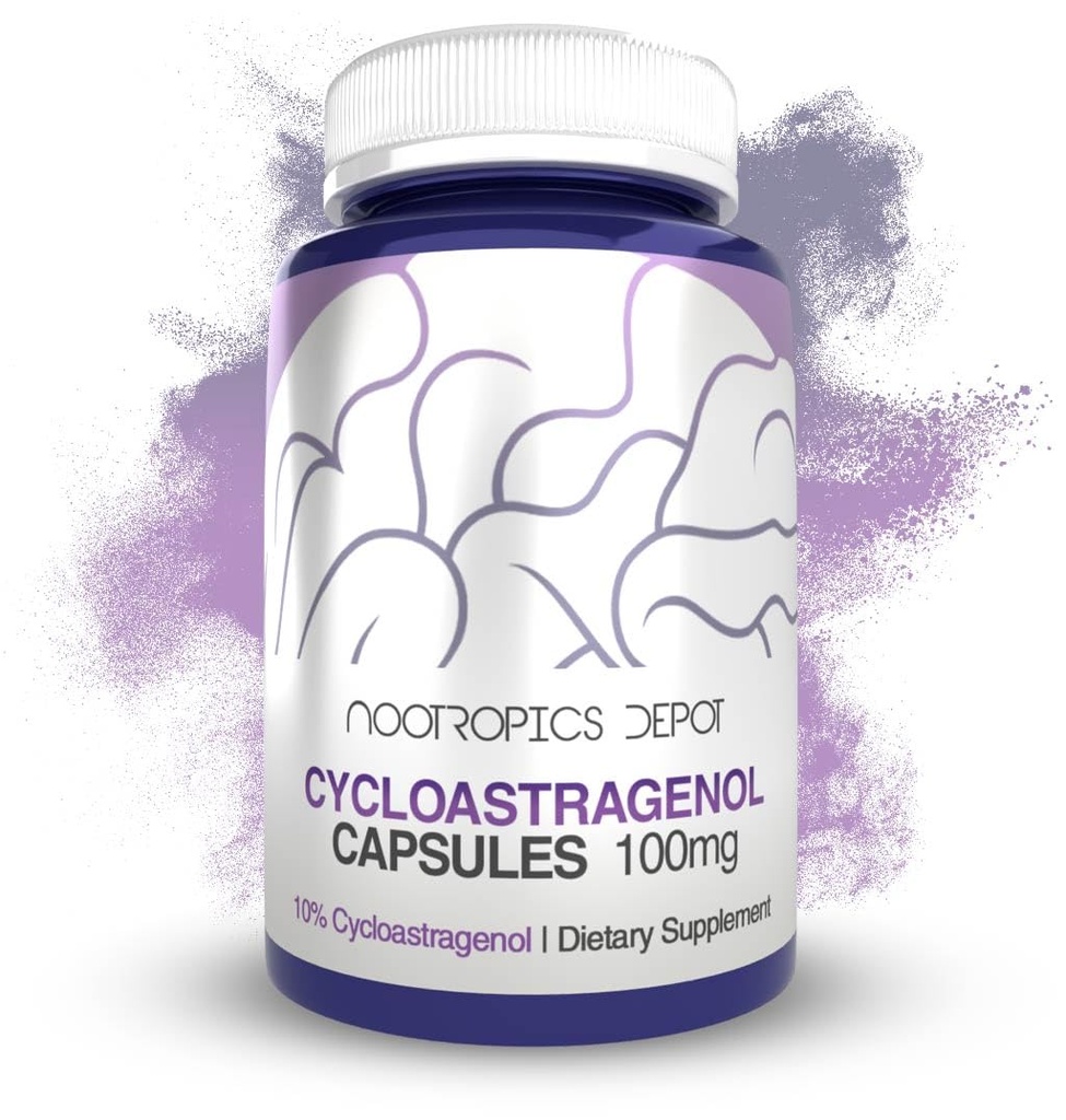 ノトropics デポ サイクロアストラゲノール 10% カプセル | 100mg | 30 カウント | アストラガルス メンブレーアス | 細胞の健康、免疫サポート、長テンプル