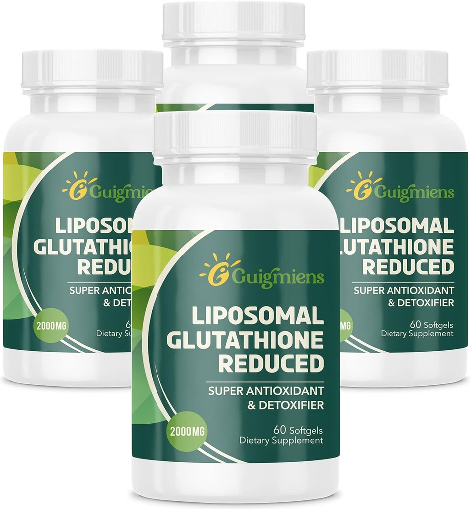 Liposomalのグルタチオン2000のMG、10xのよりよい吸収、Hyaluronic酸+のコラーゲンのペプチッド+Resveratrolの強力な酸化防止剤、健康の老化、免疫の健康、240の計算とのグルタチオンの補足