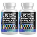 きれいなNutraceuticals海の苔の黒い種油のAshwagandhaのTurmeric Bladderwrack Burdock及びElderberry Manuka Dandelionの黄色いドックのIodineのChlorophyll ACV - 2Pack