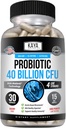 Kaya Naturals Probiotics 40 Billion CFU - 女性のためのプロバイオティクス、男性と大人のためのプロバイオティクス、ナチュラル - 腸の健康と免疫サポートサプリメント - 消化の健康を促進 - 30カウント