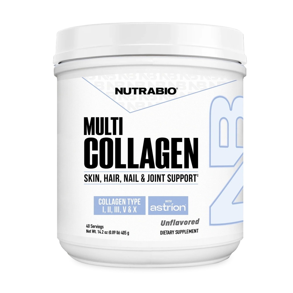 NutraBio 多コラーゲンの粉- 毛及び皮を下げることのための加水分解されたコラーゲンのペプチッド- 草--女性および人- 40 のサービングのためのコラーゲンの粉