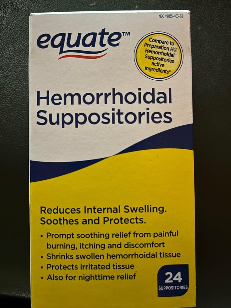Equate HemorrhoidalのSuppositories Equateによる24のCt