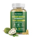 Soursop Graviola Gummies - 2000mgの余分な強さのSoursopの葉のエキス、ビタミンC、亜鉛及び免除のための全自然な食糧、ビーガン、60のガミー