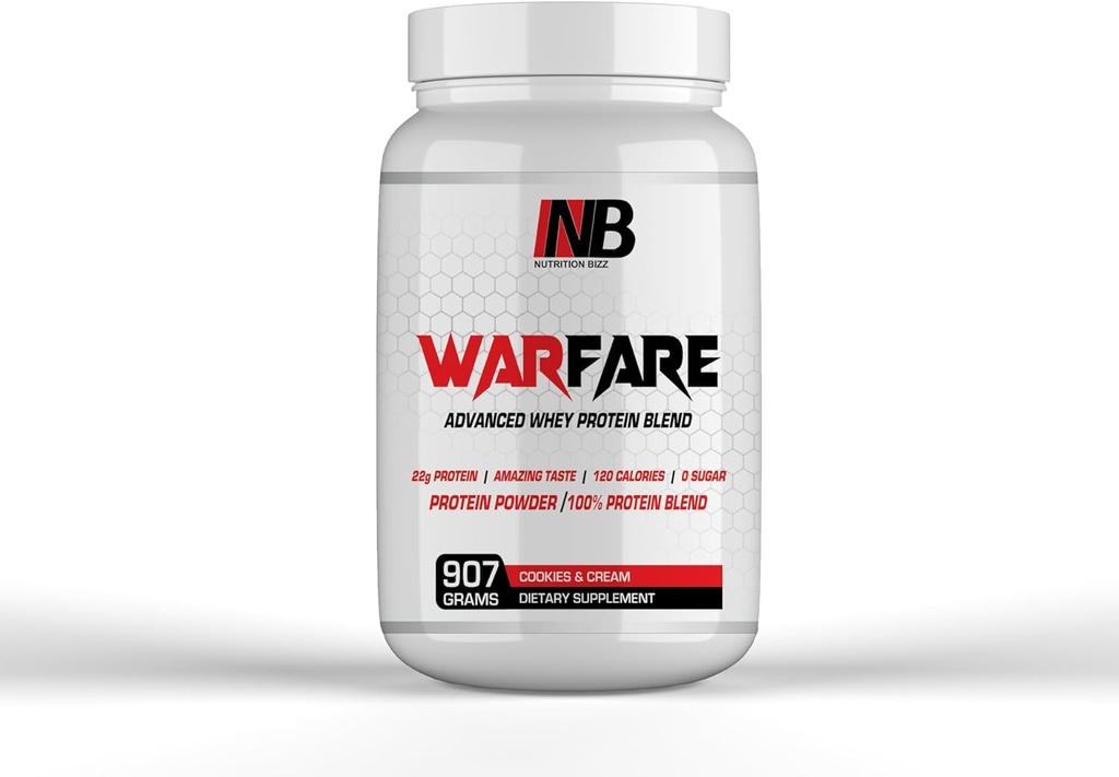 Warfare 2 の lbs の高度の Whey の蛋白質のブレンド 22g の蛋白質のサービングの驚くべき味(2 の lbs、クッキーおよびクリーム)ごとの蛋白質