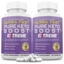 (2パック)超高速ピュア Keto Boostエクストリーム Keto Pills 1675MG新しく改良された方式は、Apple Cider Vinegar Extra Virgin Olive Oil Powder Green Tea Leaf 120カプセルが含まれています