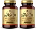 Solgar Folate 666 mcg DFE (Folic acid 400 mcg) - 250 錠, パック 2 - Prenatal サポート - Non-GMO, 完全菜食主義者の, グルテンフリー, 酪農場無料, Kosher - 500 総サービング