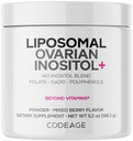 Codeage Liposomal Ovarian Inositolパウダー - Myo-Inositol&D-Chiro-Inositol 40:1ブレンド、5-MTHF、CoQ10、ザクロ&ワイルドブルーベリー - 2ヶ月の供給 - 混合ベリー味 - 非GMO、60のサービング