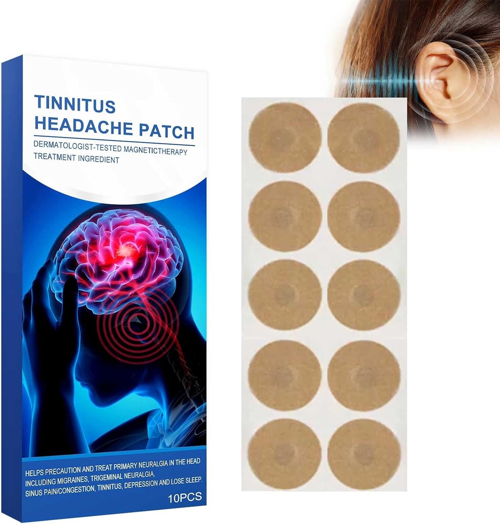 Tinnitusパッチ、10 PCの耳はTinitus、耳の痛みのパッチ、聴覚醒剤、かゆみの耳/非織物パッチ(10PCS)のためにパッチを打ちます