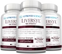 Approved Science Liversyl - Support Optimal Liver Function - Cleanse and Detox - Fast and Effective - Milk Thistle, Artichoke Extract, and Bioperine - Vegan - 180 Count - 3 Month Supply - Made in USA