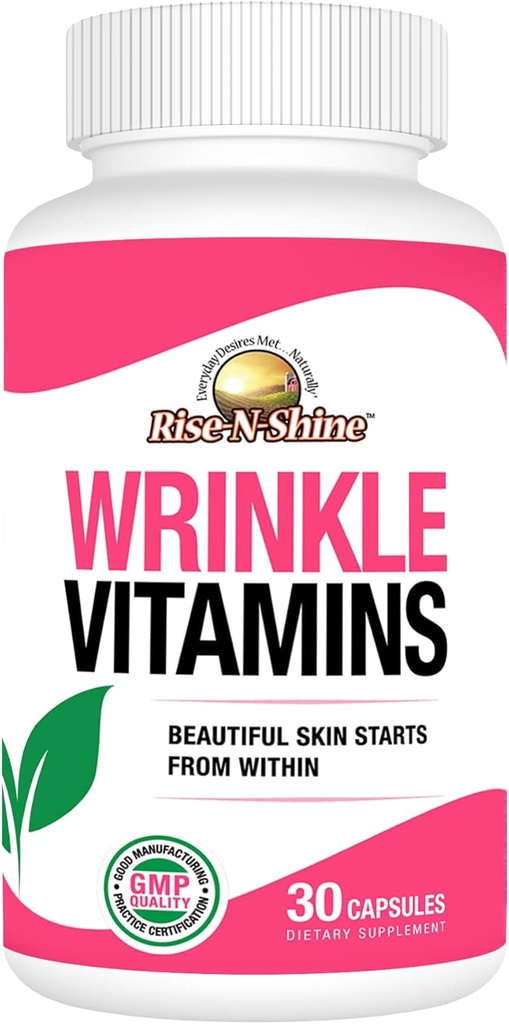 Rise-N-Shineのしわのビタミンの皮はコラーゲン、Resveratrol、アロエVera、ブドウの種およびより多くの30の計算が付いているマスクを補います