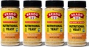Bragg Nutritional Yeast Seasoning – ビーガン, グルテンフリーチーズフレーク – タンパク質の良好なソース & ビタミン – 栄養価の高いサボリーパルメザンチーズ代替品 – 非GMO検証済み, 4.5 オーアンス, 4-パック