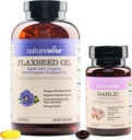 NatureWiseの有機性亜麻仁オイル最高720mg ALAの 最も高い効力の亜麻オイルOmega 3のニンニクの無臭のSoftgels 1500mgサポート歯及び免疫システム健康